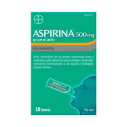 Aspirina 500 mg 10 sobres granulado oral